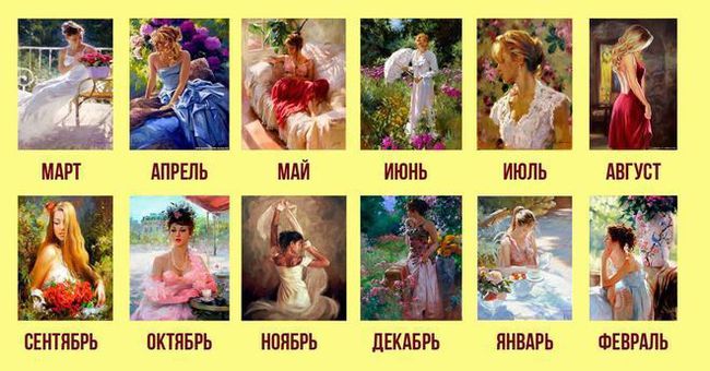 Короткий тест: Выберите месяц рождения
